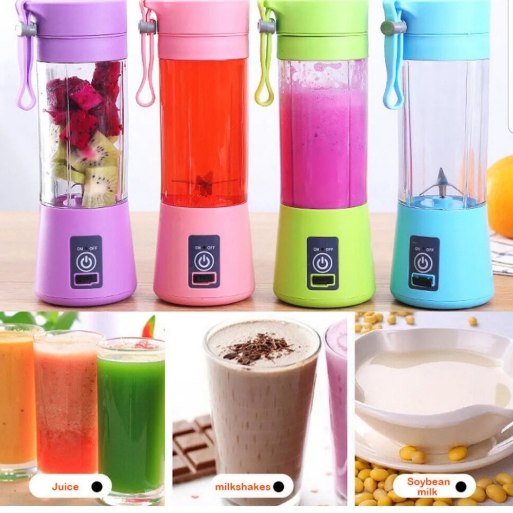 Portable Juicer Blender Cup USB Rechargeable Mixer Smoothies Mini Fruit Machine